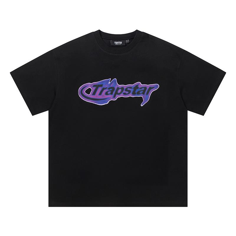Cross-border new graffiti letter printing European and American street trendy brands loose and versatile casual men's and women's short-sleeved round