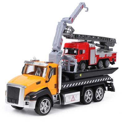 1/42 2 шт. литая под давлением спасательная машина пожарная машина отступить световая музыкальная модель детская игрушка