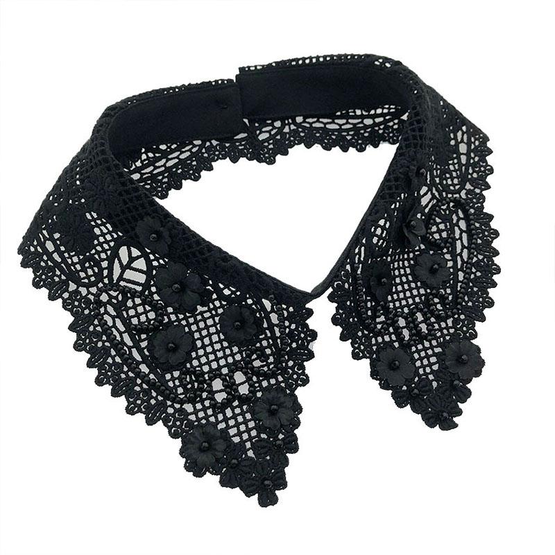 Beading Fake Collar Women Elegant Diamond Detachable Collars for Woman False Shawl Shoulder Wrap Lapel False Collars Woman Tie