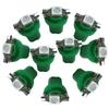 10 шт. T5 B8.5D 5050 1 SMD светодиодные универсальные приборные панели для приборов, лампочки зеленые пластиковые детали интерьера, автомобильные аксессуары