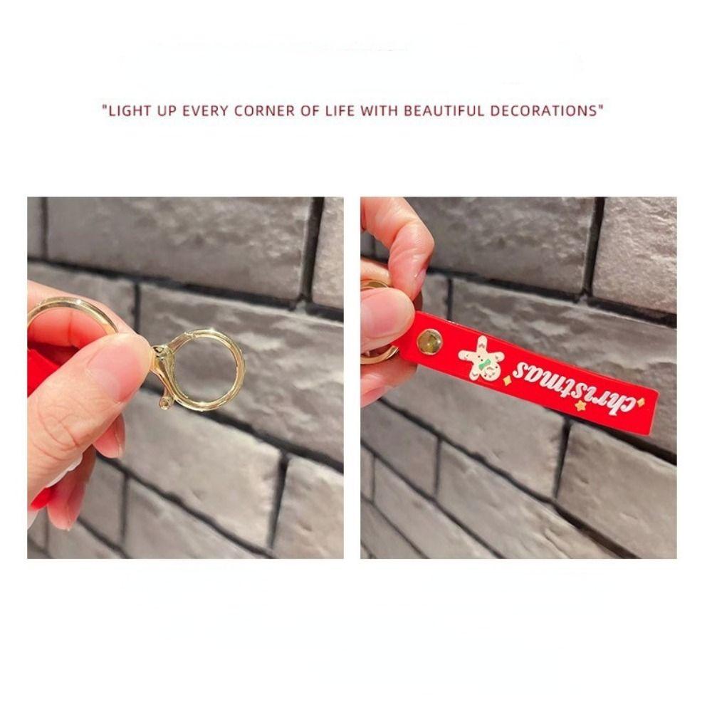 Ornaments Santa Claus Christmas Series Keychain 3D Doll Keychain Car Keys Ring New Year Keychain