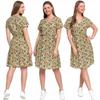 Women's Mini Dress with Envelope Neckline and Tie, Feminine MORAJ M PATT 2