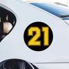 Креативная наклейка на капот автомобиля с цифрой 21, автомобильное окно, кузов грузовика, мотоциклетный шлем, виниловая наклейка, аксессуары для украшения кузова автомобиля