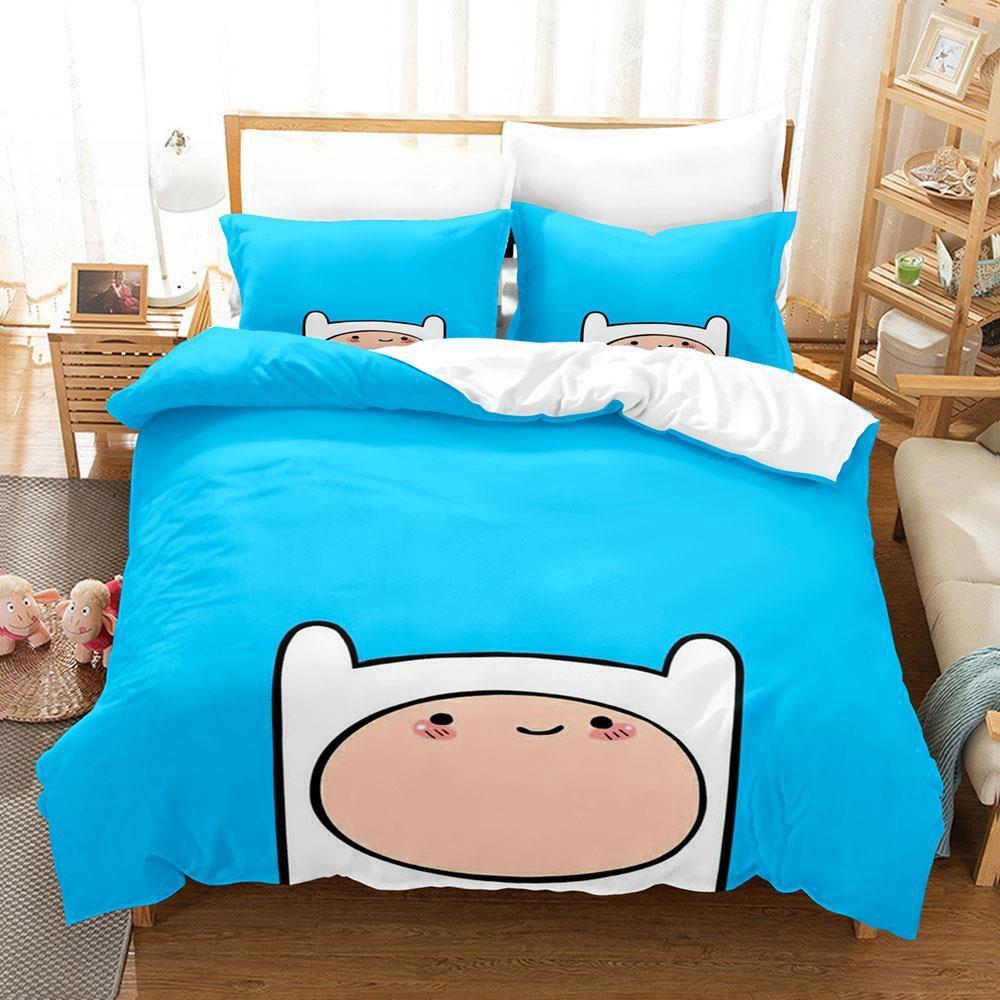 Новая коллекция постельного белья Adventure Time Аниме Пододеяльник Одеяло Коллекция для кровати Стеганое одеяло Наволочка Размер King Queen Twin Мальчики Девочки Взрослые