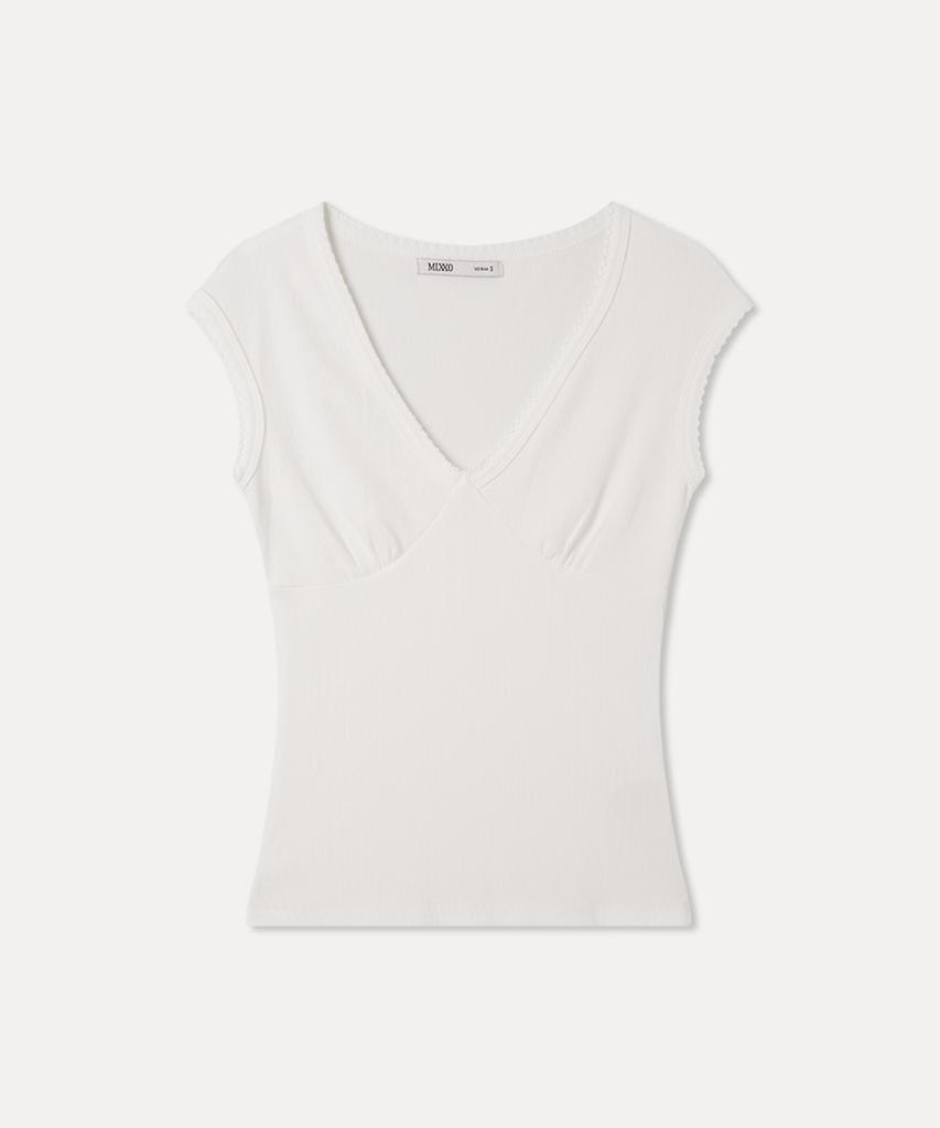 MIXXO Кружевная футболка с короткими рукавами_Miwhwg49Ss