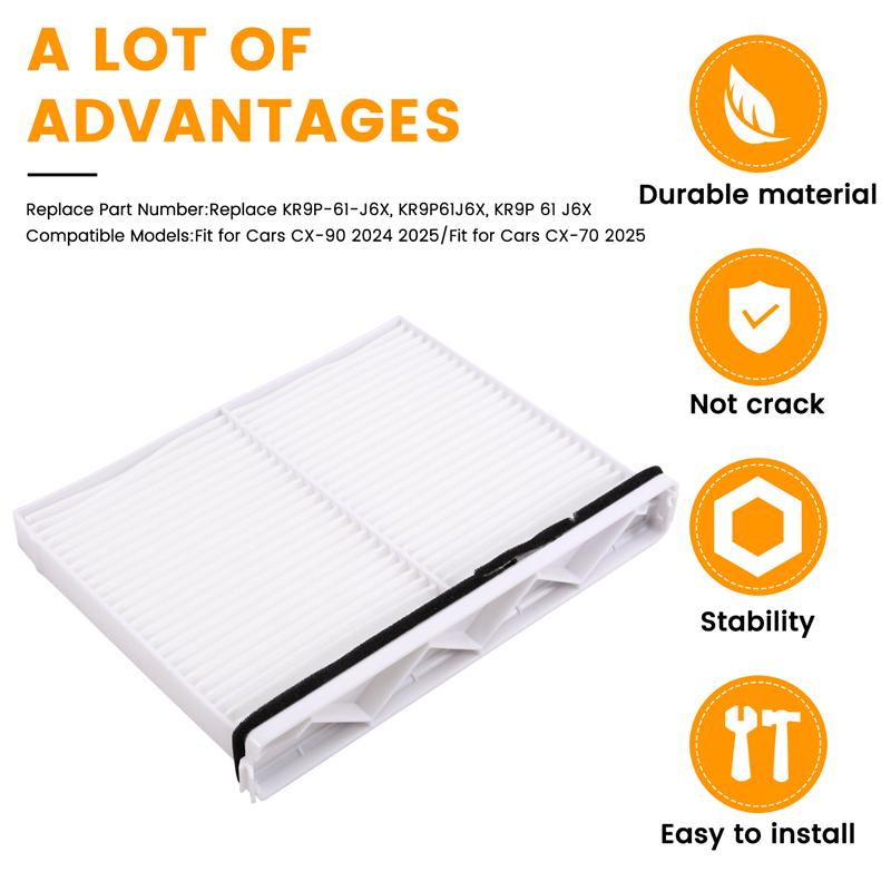 A03Z-Салонный фильтр Подходит для Mazda CX-90 2024 2025 CX-70 2025 Замена KR9P61J6X KR9P-61-J6X
