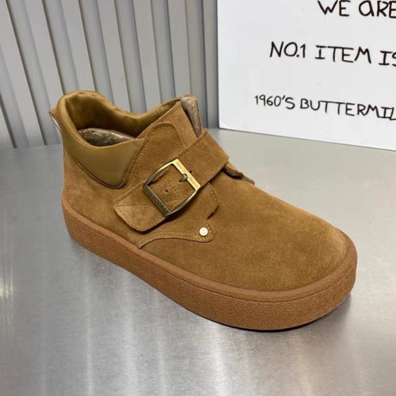 Замшевые балетки женские зимние ботильоны на платформе повседневная обувь дизайнерские короткие плюшевые хлопковые ботинки 2024 тренд зимние прогулочные ботинки женские