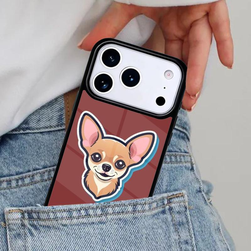 Chihuahua Dog Cute Animal Phone Case for iPhone 16e 15 14 13 12 17 Pro Max Plus Air 17pro Cover Coque