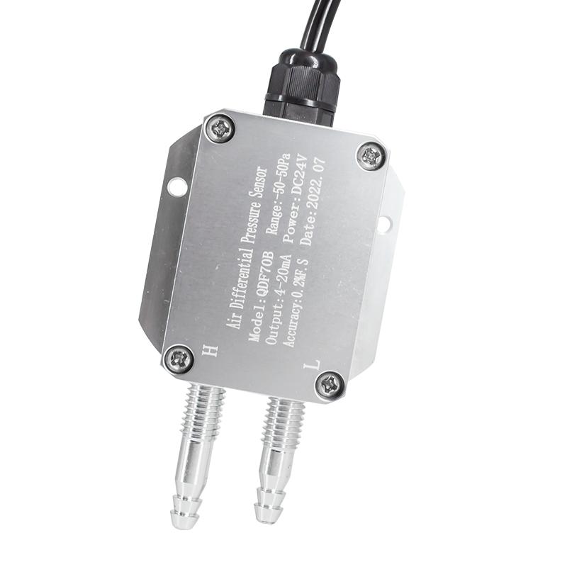 Differential Pressure Transmitter 4-20MA 0-10V 0-5V RS485 Differential Pressure Sensor 0-50pa 0-100pa Wind Air Pressure Sensor