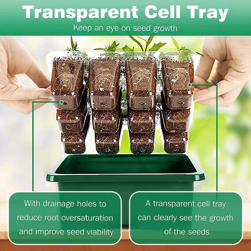 Поддоны для рассады Стартовый набор с подсветкой для растений Поддоны для растений для внутреннего сада с 8 светодиодными лампами для растений Управление временем Клонирование и
