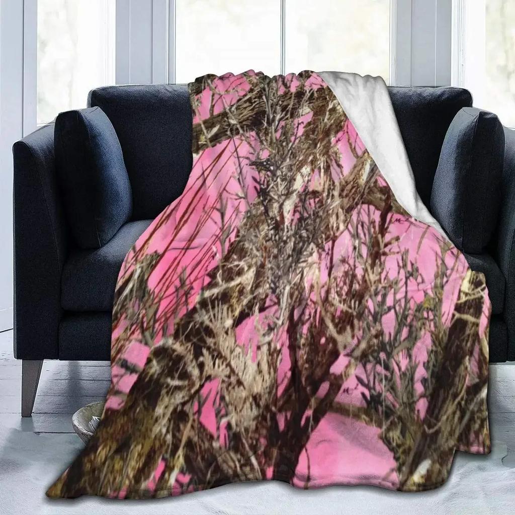 Real Tree Camouflage Camo Blanket Flannel All Season Military Popular Warm Throw Blankets for Bed Couch Bedding Throws King Size