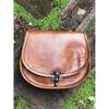Small Leather Saddle Bag, Plain Front Leather Saddle Bag, Traditional Saddle Bag, Retro Brown Leather Purse, Fairtrade Leather Bag, EDC