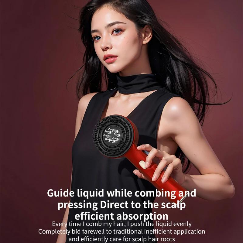 3 Modes Electric Multifunctional Infrared Therapy Comb Promote Hair Growth Massage of Hair Follicles Essence Oil Applicator