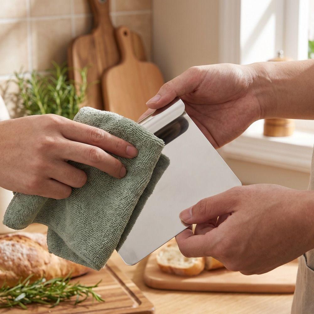 Flat Shovel Bench Flour Scraper 304 Stainless Steel Cake Divider Easy Cleaning Dough Cutter Baking