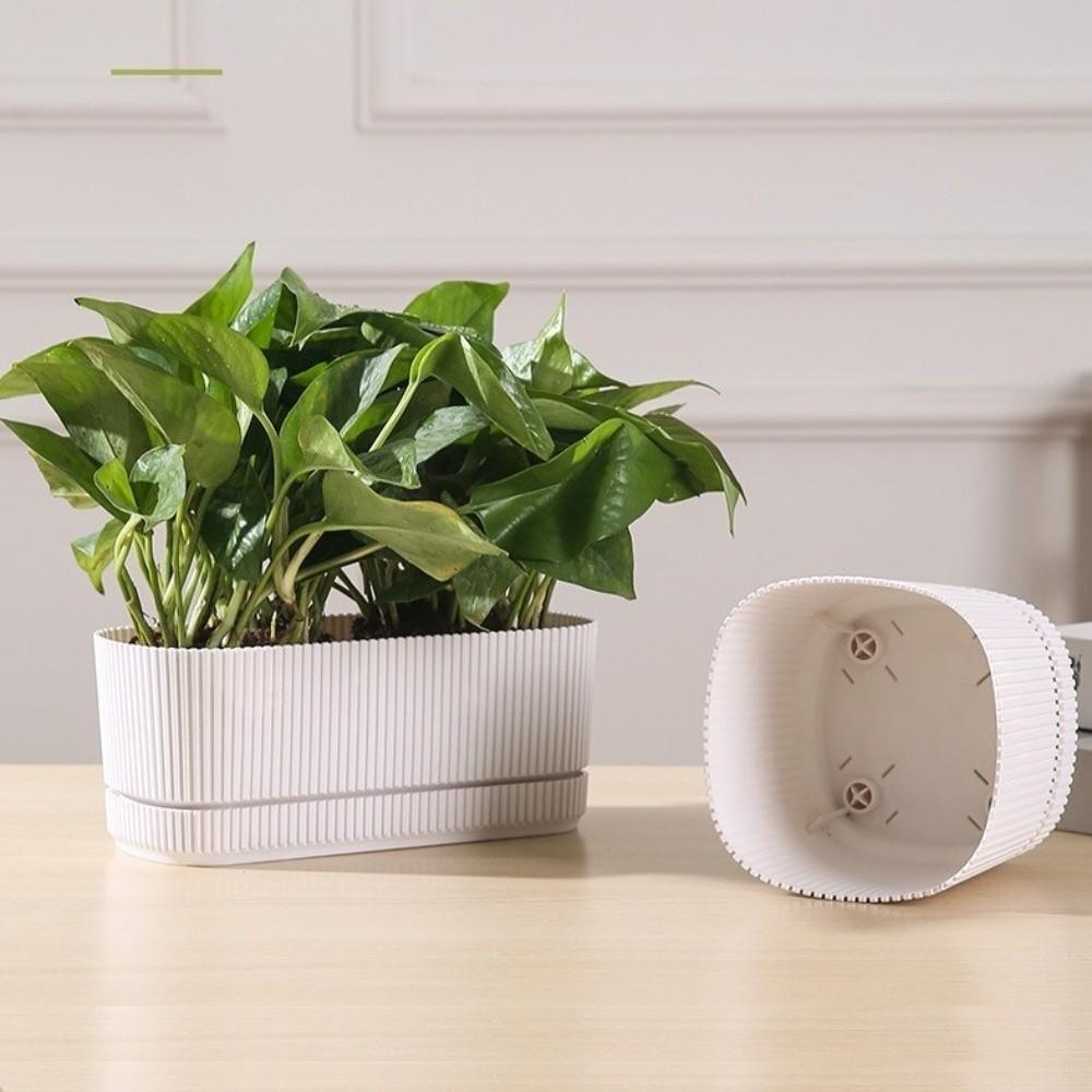 Plastic Self Watering Flower Pot Double Layer Lazy Plant Pot Succulent Potted