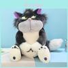 Игрушка-животное Lucife Cat из полипропиленового хлопка, серая, для декора, подарка и демонстрации 30/45/60/80 см