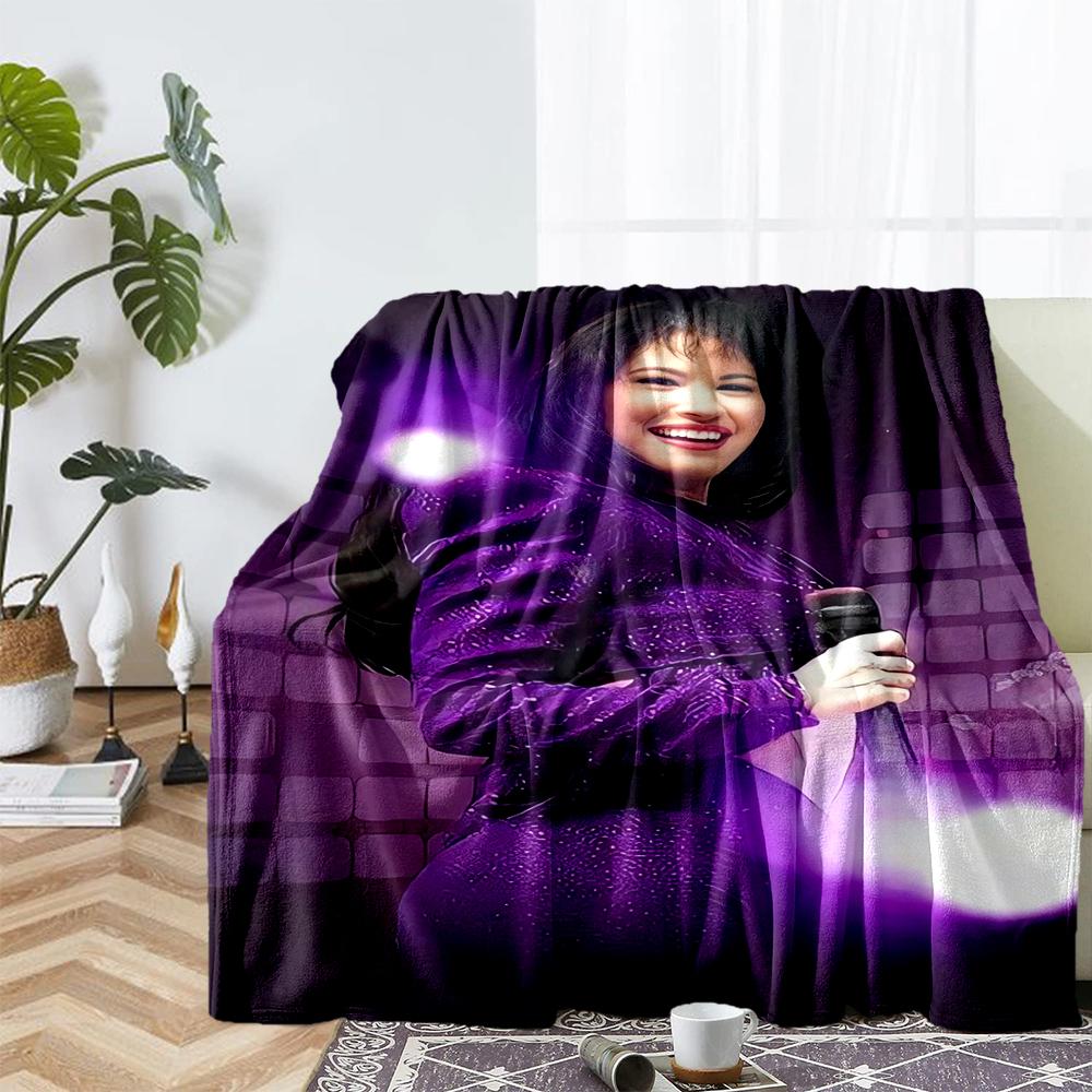 Selena Quintanilla Theme Printed Blanket - Perfect for Couch, Bed, Travel & Outdoor Use | Machine Washable, Cozy & Durable.