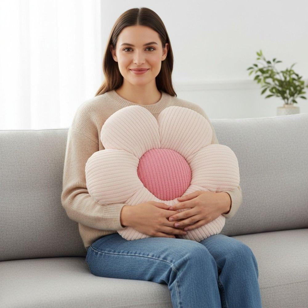 PP Cotton Stuffed Flower Plush Pillow Soft Chair Mat Comfortable Car Seat Pillow Home Decoration