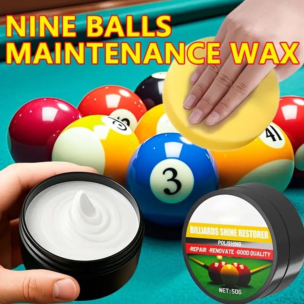 Pool Ball Polish 50g Cleaning Maintenance Shine Pool Ball Maintenance for Women Men Beginners Professionals Removes Dust Dirt