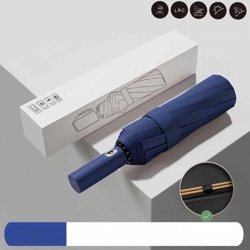 Автоматический зонт от солнца, солнечный и дождливый деловой зонт для женщин, ветрозащитный складной зонт