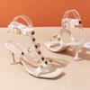 Модные шлепанцы с кристаллами, туфли-лодочки Femme Zapatos, женские туфли-лодочки, босоножки на высоком каблуке, модельные туфли, летние пляжные тапочки на толстом каблуке
