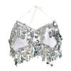 Sequins Dance Bra Belt High Waist Hip Scarf Fashion Belly Dance Skirt  Performance Top