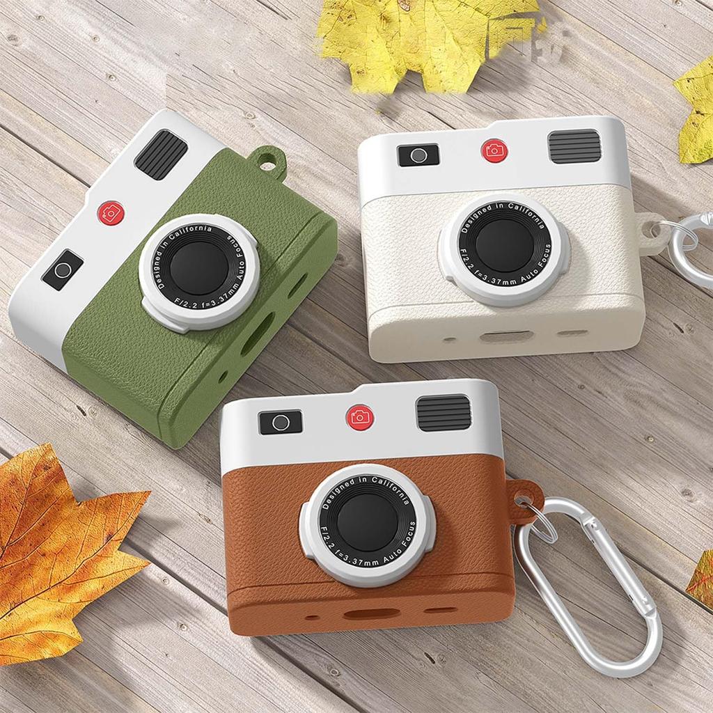 Для AirPods Pro 3 Чехлы для наушников Ретро 3D Дизайн камеры Защитный силиконовый противоударный чехол-накладка для AirPods Pro 3 со шнурком