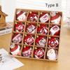 16PCS Red And Gold Christmas Ball Ornaments Set Festive Patterned Xmas Tree Decorations For Holiday Season