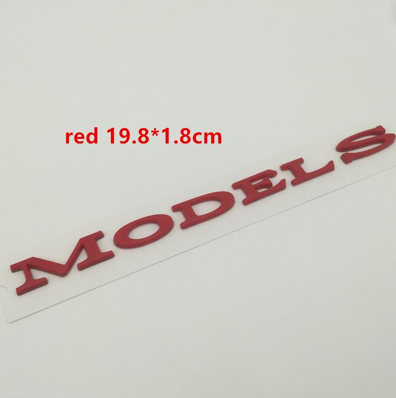 JDFN3 1pcs 3D ABS for Tesla Model S car Letter Front Hood Head Bonnet Emblem Rear Tail Trunk Sticker Badge Decal styling Accessories
