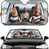 Driving Chickens Crew Sun Visor Reusable Aluminum Foil Car Windshield Sun Visor UV Protector Heat Insulation Cover Shade