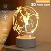 3D ночник "Девочка-балерина" - USB теплое освещение, креативное украшение для стола и спальни, идеальный подарок для любителей балета