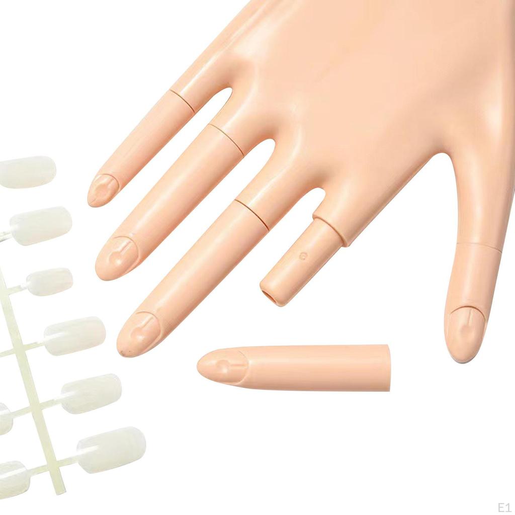 Рука для практики акриловых ногтей, рука-манекен для практики, ноготь с подставкой для самостоятельного дизайна ногтей