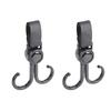 2pcs Double Stroller Swivel Hooks Multifunctional Adjustable Bicycle Stroller Hooks for Hanging Bags