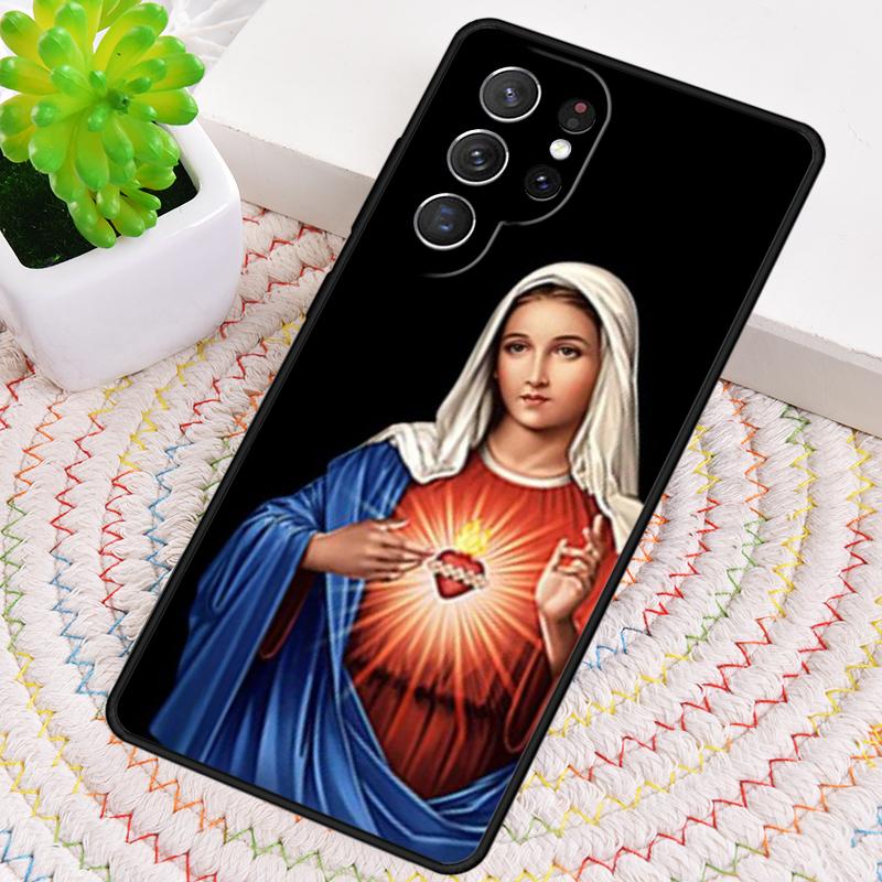 Virgin Mary And Jesus Heart TPU Phone Case For Samsung Galaxy note 10 pro S26 S25 S24 S23 S22 Ultra Plus S21 FE S20 Cover