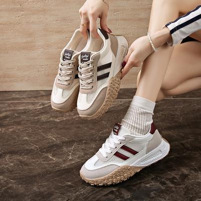 Инс корейская версия полые кроссовки папы женские 2025 лето новый дышащий и легкий студент повседневная спортивная обувь женская A6002
