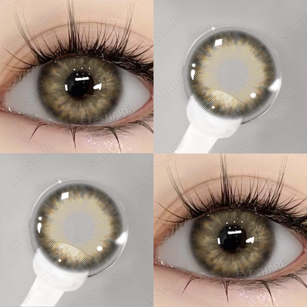 Eyeshare Fashion Colored Contact Lenses for Eyes 1pair Blue Eye Lenses Gray Contacts Cosmetic Contact Lenses Yearly