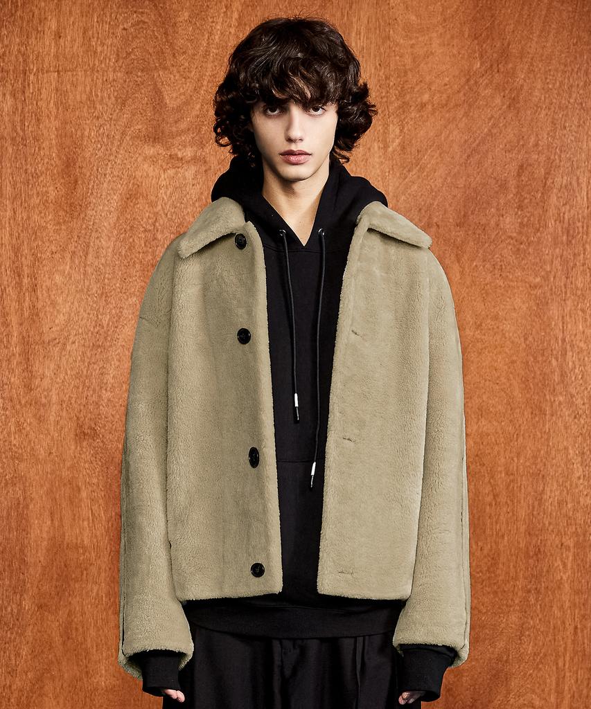 Lmood Bless Shearling Fur Jacket Beige