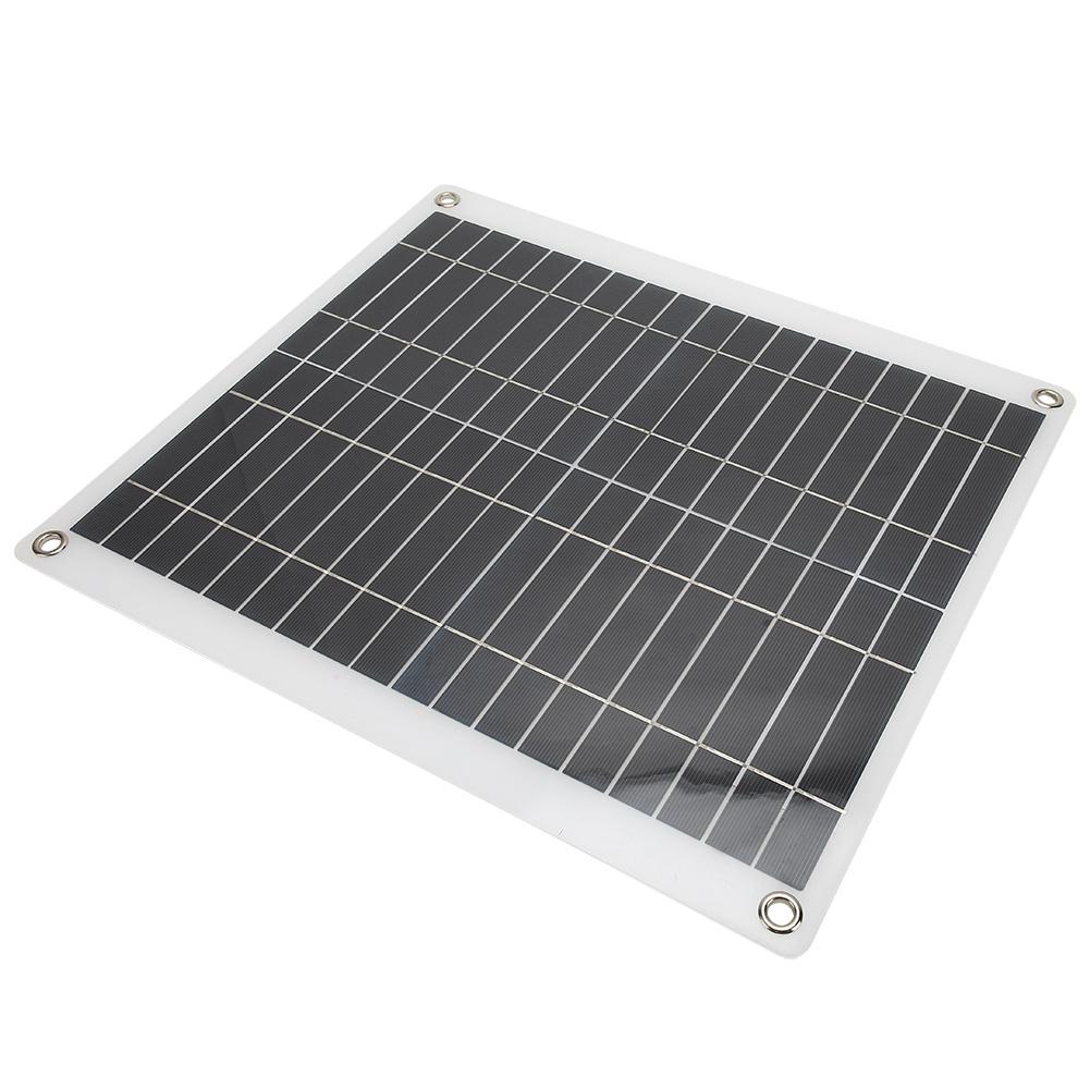25W Portable Flexible Polycrystalline Solar Panels Charging Board for Outdoor Travel Camping RV
