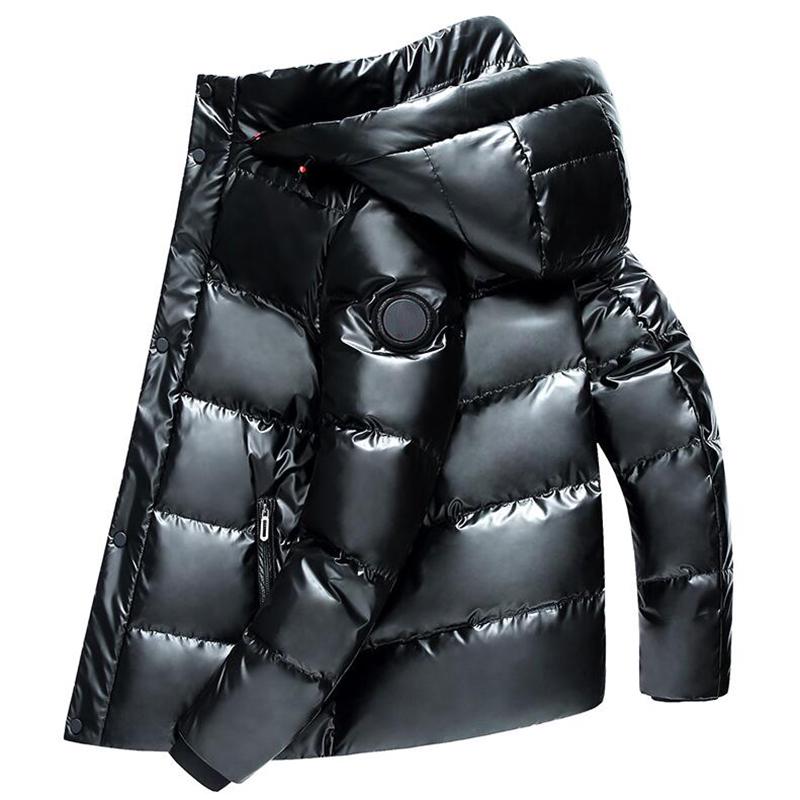 Winter Men Thick Warm Hooded 90 %White Duck Down Jacket Waterproof Short Coat