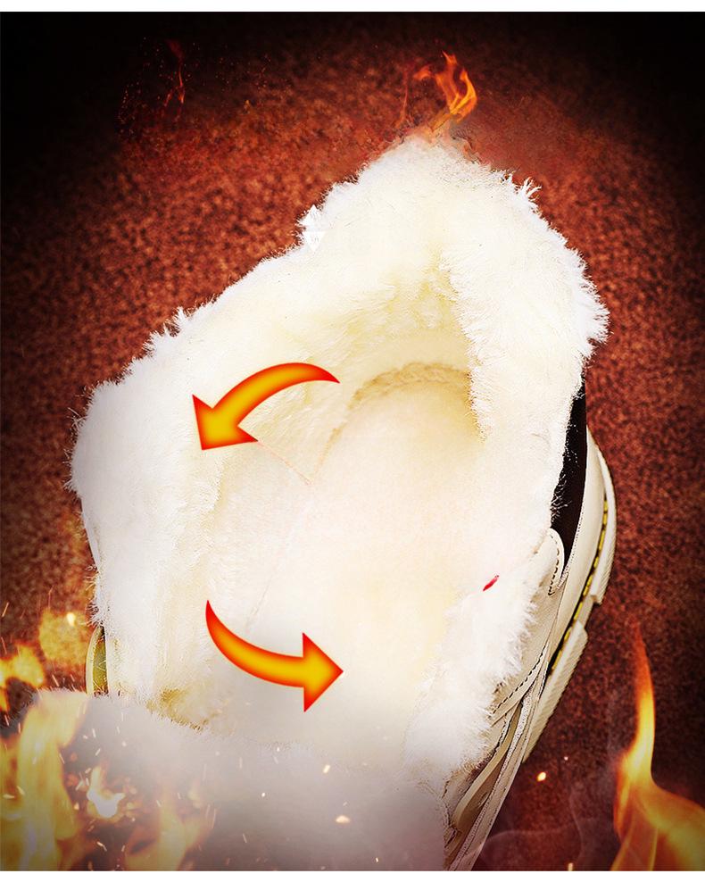 Мужские высокие зимние ботинки на шнуровке с бархатной подкладкой - Теплые уличные зимние спортивные ботинки Мартин