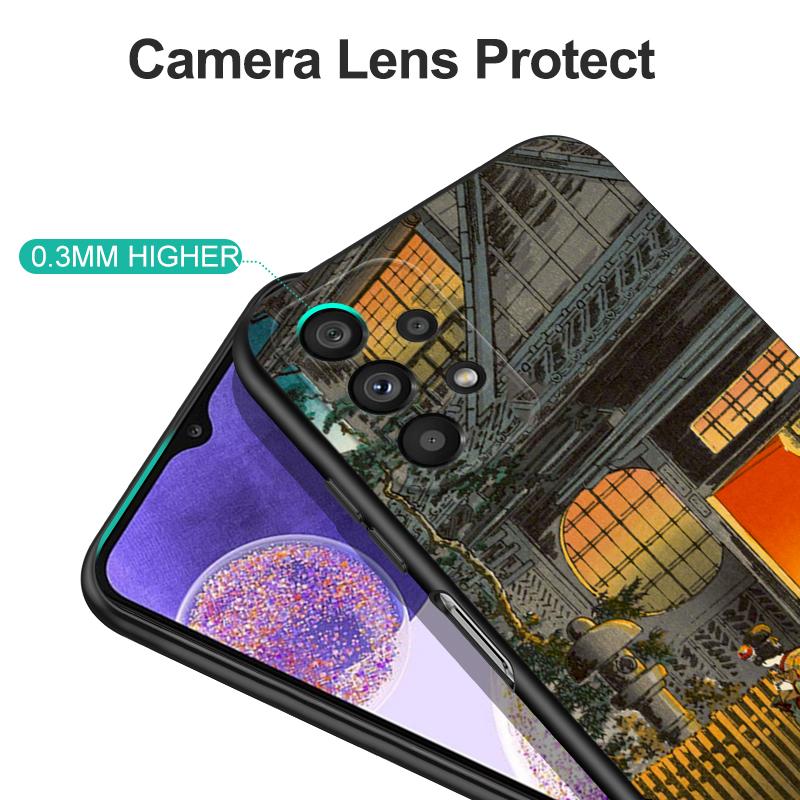 Черный чехол из ТПУ для OPPO A32 A33 A53 A53S A54 A55 A73 A74 A76 A77 A91 A94 A95 A93S A92S 4G 5G ретро Токио, японский арт