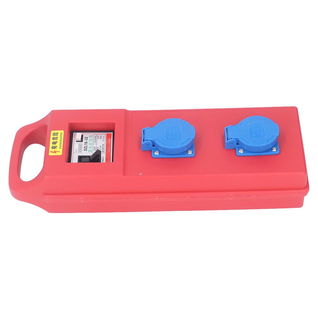 Construction Power Distributor 2 Outlets Waterproof Portable Compact Power Distribution Box 200‑250V