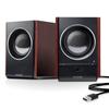 ELECOM деревянная колонка/5 Вт/питание от USB/черная MS-W13UBK