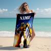 Personalized customized proof beach towel with Bumblebee pattern - soft, absorbent, quick-drying, perfect swimming, camping&bathing