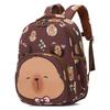 School Capybara Adorable Backpack For Kids Spacious And Lightweight With Breathable Design