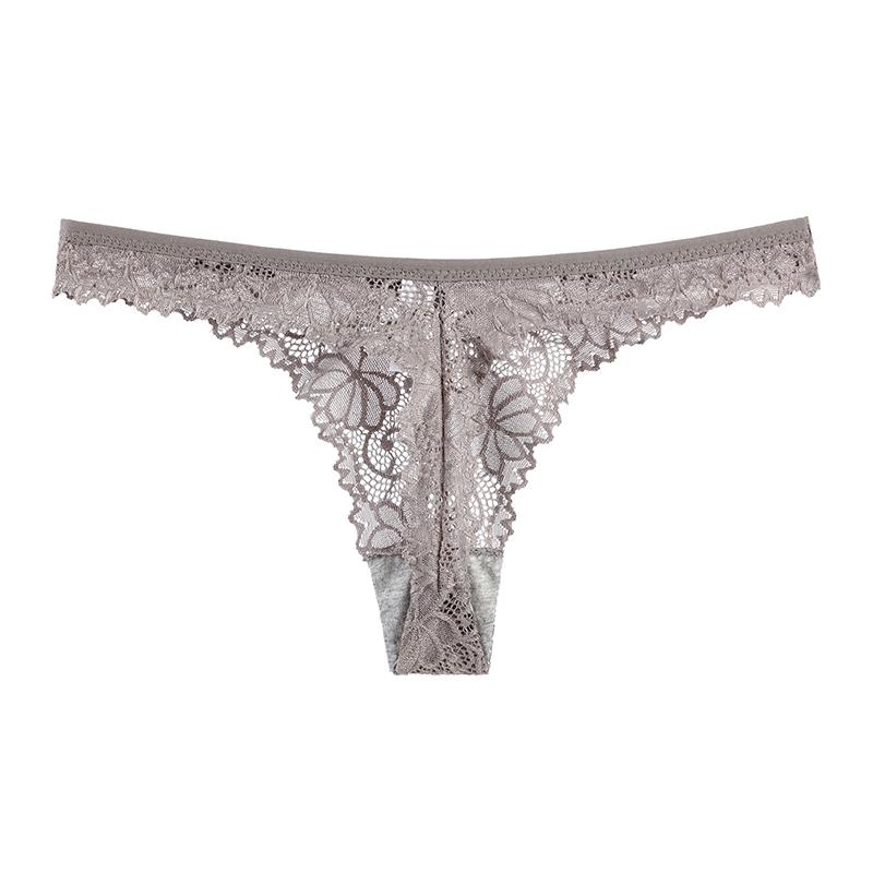 Lace Panties Women Seamless Briefs Soft Lingerie Low-rise Hollow Underwear Tempting Thongs Female Underpants EMA