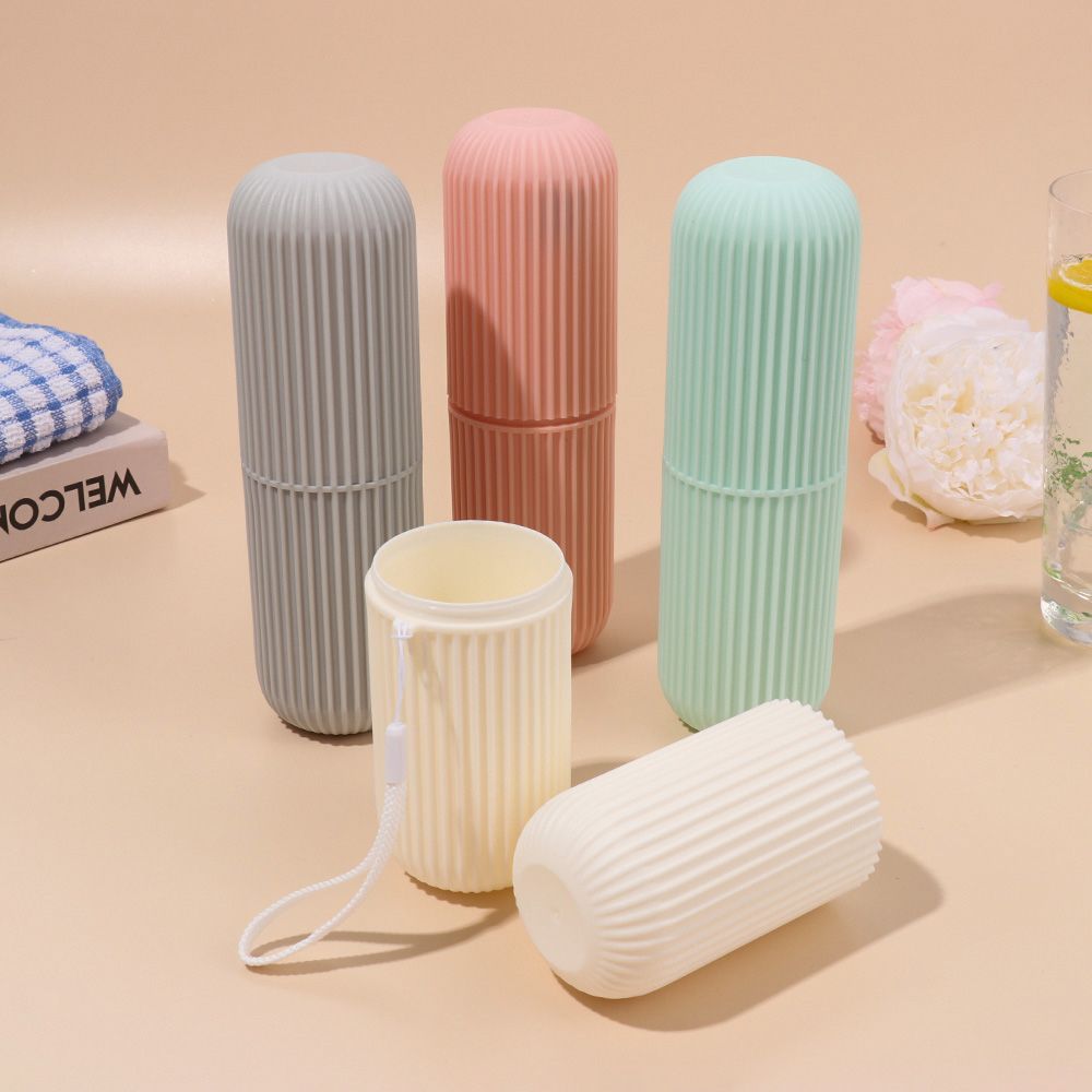 Контейнер Дорожная чашка Пластиковая коробка для хранения зубная щетка Нескользящая полоска Чехол для зубной щетки