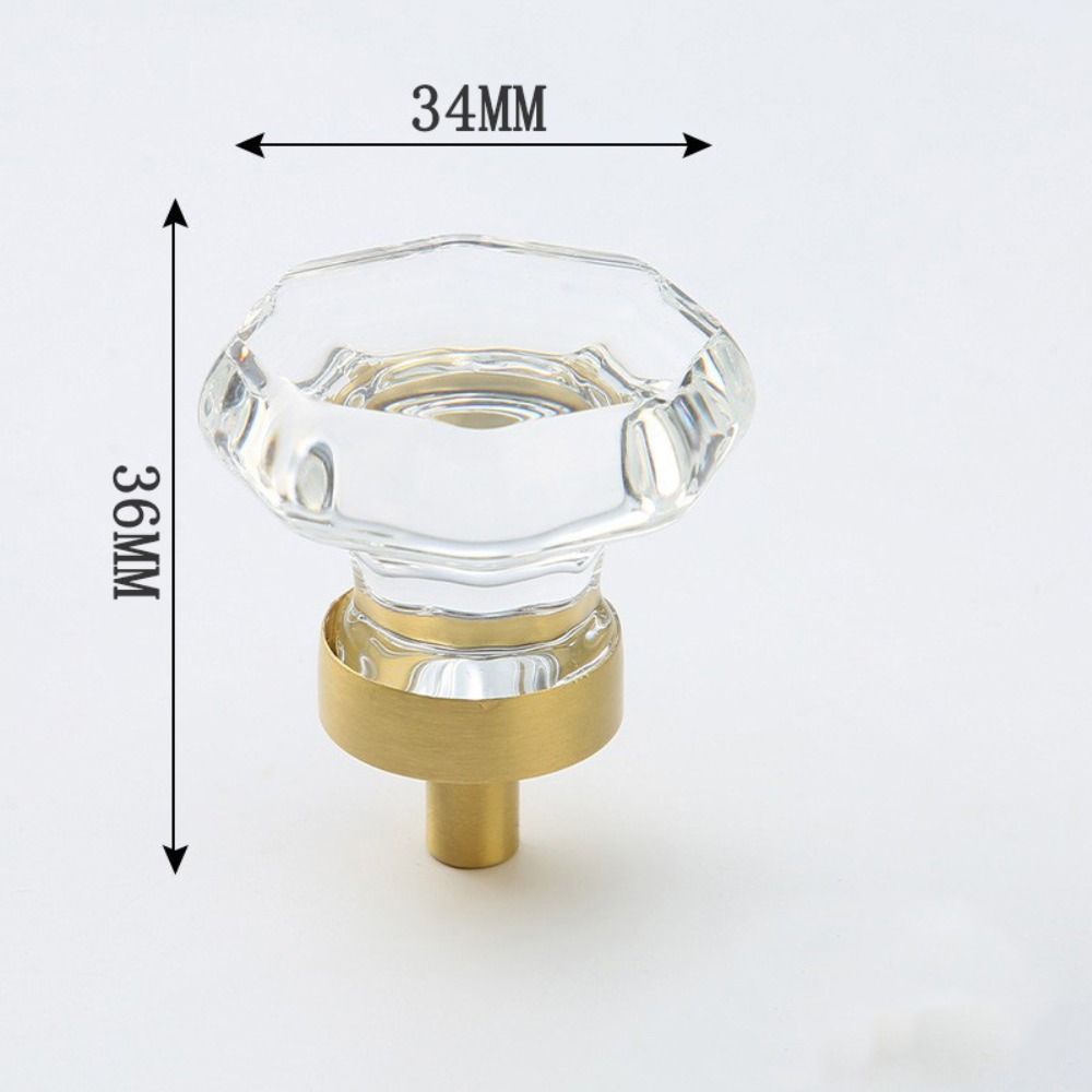 Ручка для мебели из хрустального стекла цвета шампанского / прозрачная ручка для шкафа