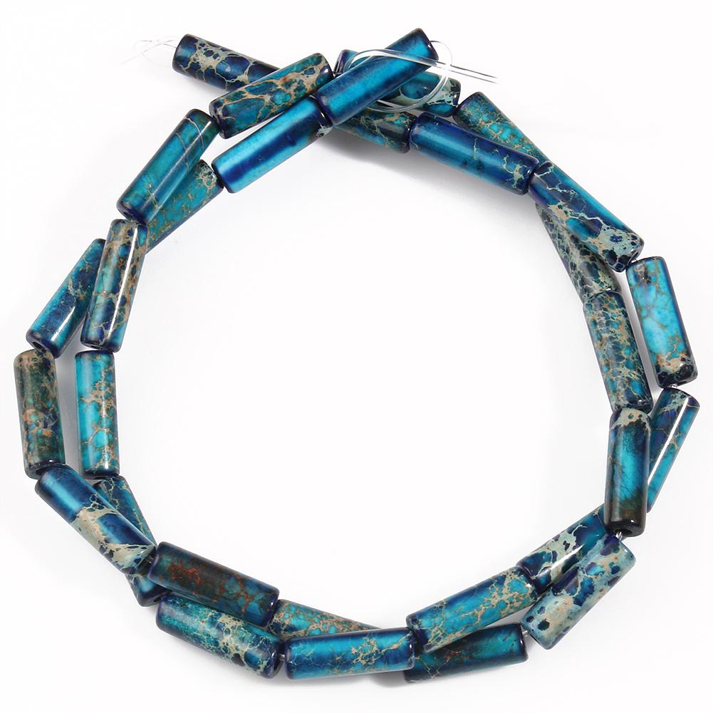 Натуральный осадочный камень яшмы, имперская трубчатая колонна, свободные бусины-разделители для изготовления ювелирных изделий 15 дюймов