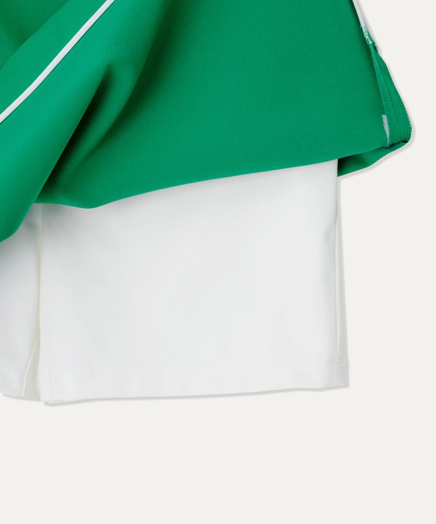 Mayol Symbol Embroidered Miniskirt_Green